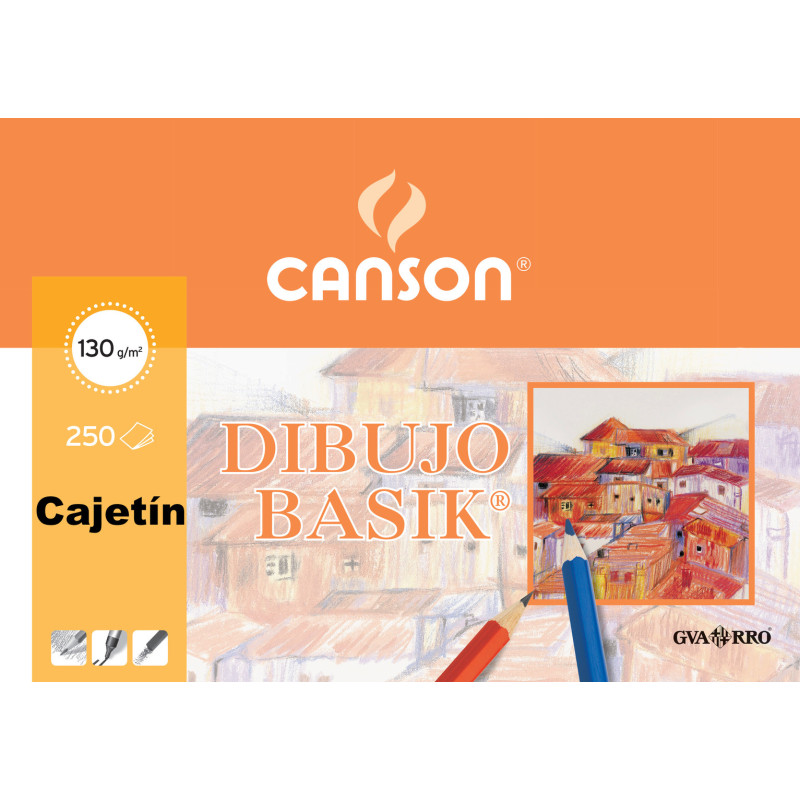 PAPEL CANSON BASIK 130G A-4 CAJETIN PTE 250U GUARRO C 200 401 576