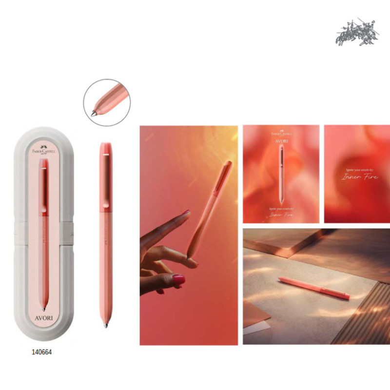 BOLIGRAFO FABER-CASTELL AVORI 2026 INNER FIRE 140664 ESTUCHE UNIDAD