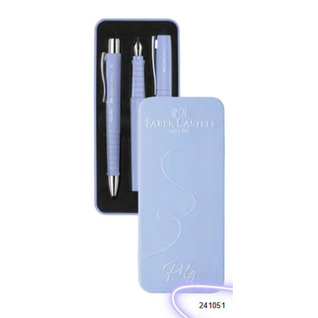 JUEGO BOLIGRAFO ESTILOGRAFICA FABER-CASTELL POLY XB 241051 COLOR IRIS PALIDO