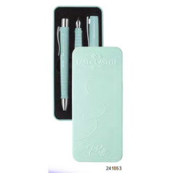 JUEGO BOLIGRAFO ESTILOGRAFICA FABER-CASTELL POLY XB 241053 COLOR AZUL CARIBE