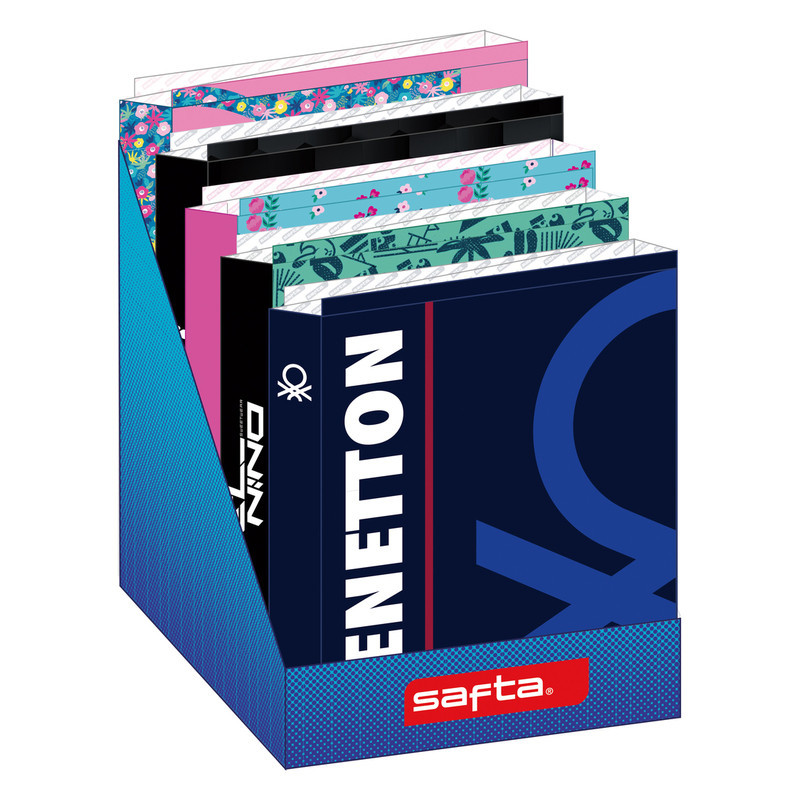 FOLIO 4 ANILLAS LOMO ANCHO EXPOSITOR CARPETAS SURT. MARCAS SAFTA21 ENERO 542171757 34*29