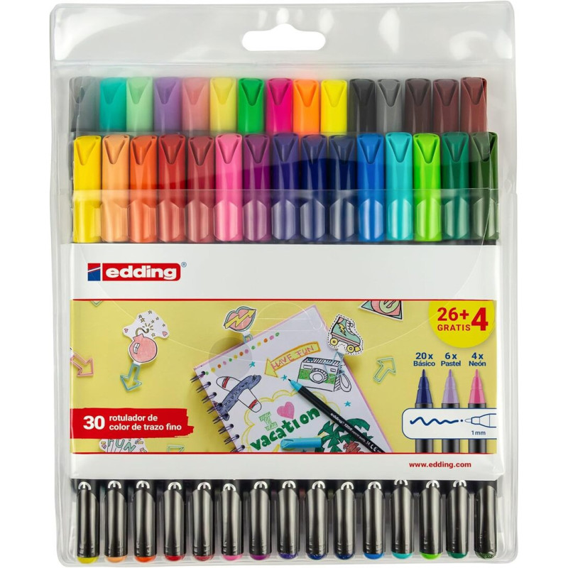 ROTULADOR EDDING 1200 BLISTER 26+4 ROTULADORES 4-1200-30