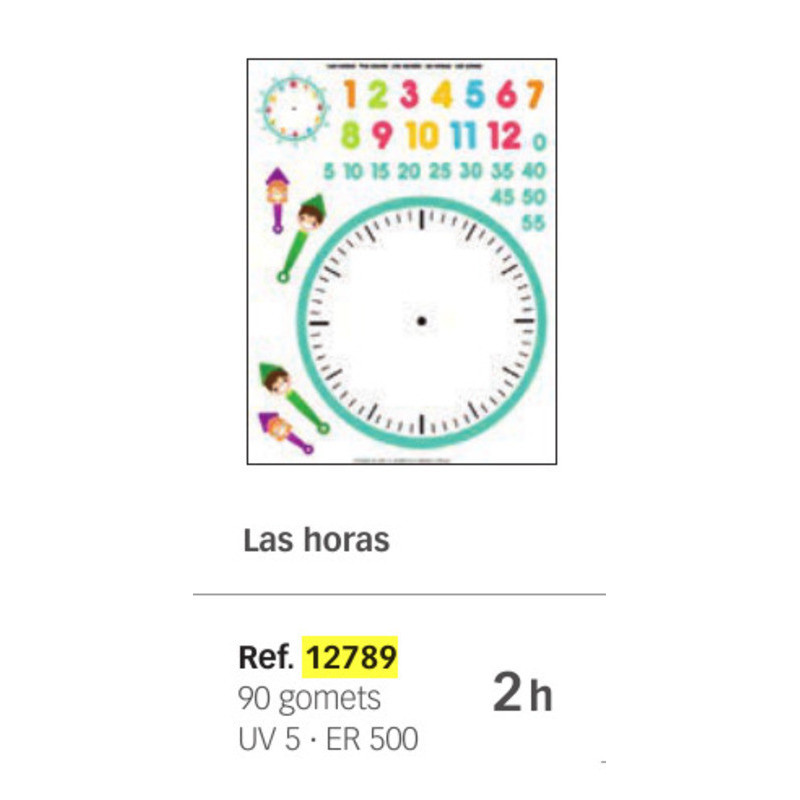 ETIQUETAS APLI GOMETS LAS HORAS 3H REF.12789 ^