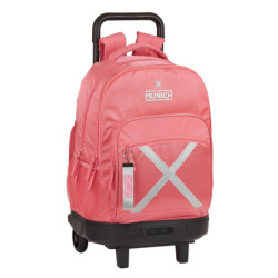 MOCHILA GRANDE C/RUEDAS COMPACT EXTRAIBLE MUNICH "CORAL" SAFTA21 ENERO 612000918 45*33