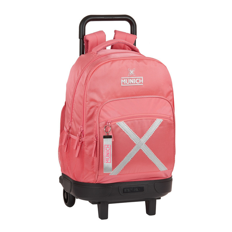 MOCHILA GRANDE C/RUEDAS COMPACT EXTRAIBLE MUNICH "CORAL" SAFTA21 ENERO 612000918 45*33