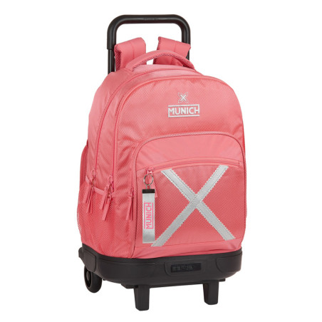 MOCHILA GRANDE C/RUEDAS COMPACT EXTRAIBLE MUNICH "CORAL" SAFTA21 ENERO 612000918 45*33