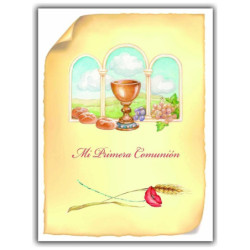 LIBRO COMUNION EDICROMO IMITACION CALIZ PERGAMINO 21003