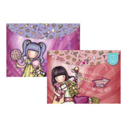 SET DE 2 SOBRES PP A4 CON BROCHE GORJUSS™ FAIRGROUND "CAROUSEL" SAFTA23 ENERO 669GJS11