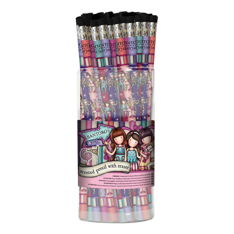 CUBILETE TRANSP. 48 LAPICES PERFUMADOS GORJUSS™ FAIRGROUND "CAROUSEL" SAFTA23 ENERO 666GJD06