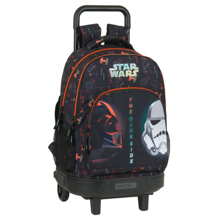 MOCHILA GRANDE C/RUEDAS COMPACT EXTRAIBLE STAR WARS  "THE DARK SIDE" SAFTA21 ENERO 612101918 45*33