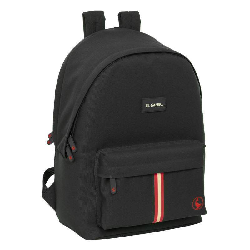 MOCHILA DOBLE PARA PORTATIL 15,6"+USB EL GANSO BASICS "BLACK" SAFTA26 642565820 44X31 UNIDAD
