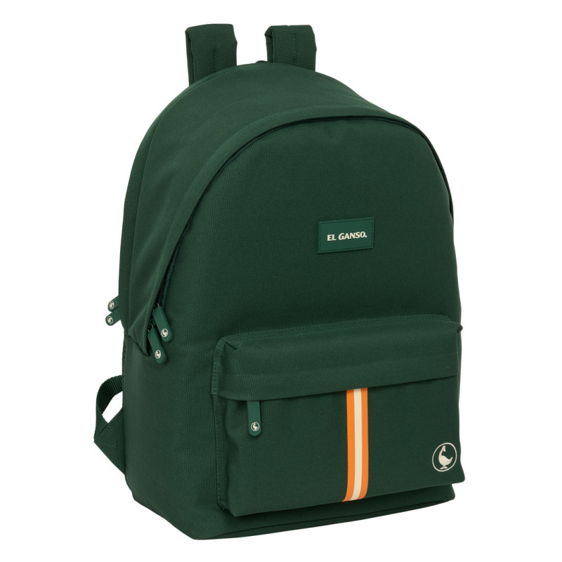 MOCHILA DOBLE PARA PORTATIL 15,6"+USB EL GANSO BASICS "GREEN" SAFTA26 642563820 44X31 UNIDAD