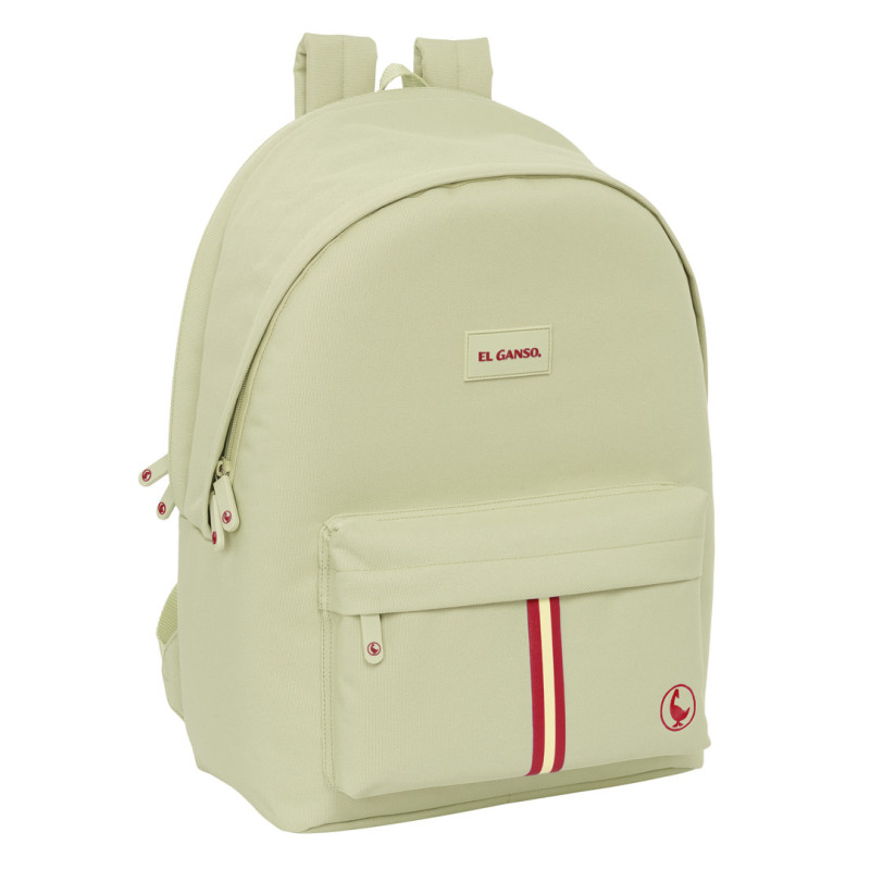 MOCHILA DOBLE PARA PORTATIL 15,6"+USB EL GANSO BASICS "BEIGE" SAFTA26 642562820 44X31 UNIDAD