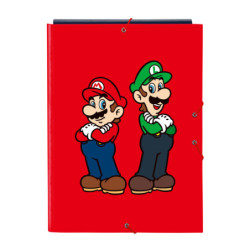 CARPETA FOLIO 3 SOLAPAS SUPER MARIO "MAMMA MIA" SAFTA26 512608068 33,5X26 UNIDAD