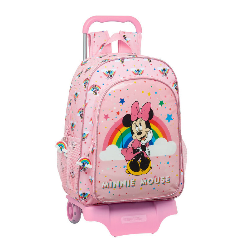 MOCHILA 180+CARRO 905 MINNIE MOUSE RAINBOW SAFTA21 ENERO 612112160 42*33