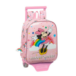 MOCHILA 232+CARRO 805 MINNIE MOUSE RAINBOW SAFTA21 ENERO 612112280 28*22