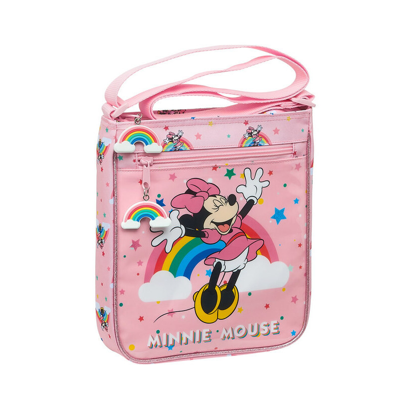 BOLSITO BANDOLERA MINNIE MOUSE RAINBOW SAFTA21 ENERO 612112431 25*21