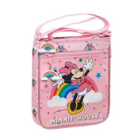 BOLSITO BANDOLERA MINNIE MOUSE RAINBOW SAFTA21 ENERO 612112431 25*21