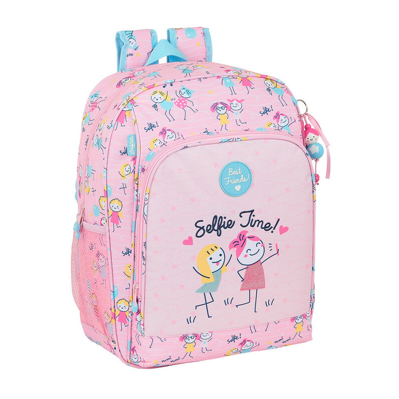 MOCHILA ADAPTABLE GLOWLAB KIDS "BEST FRIENDS" SAFTA21 ENERO 612123604 41*31
