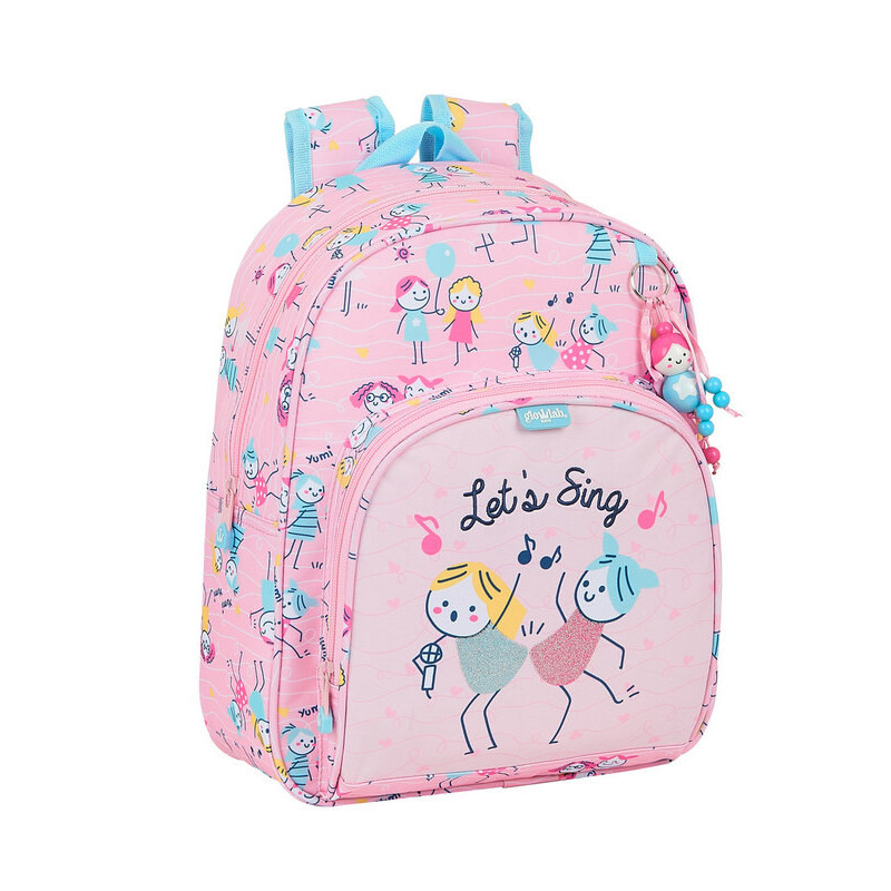 MOCHILA INFANTIL ADAPTABLE GLOWLAB KIDS "BEST FRIENDS" SAFTA21 ENERO 612123609 34*28