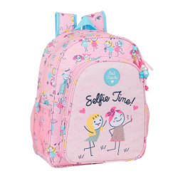 MOCHILA JUNIOR ADAPTABLE GLOWLAB KIDS "BEST FRIENDS" SAFTA21 ENERO 612123640 38*32