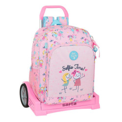 MOCHILA 604+CARRO EVOLUTION GLOWLAB KIDS "BEST FRIENDS" SAFTA21 ENERO 612123860 41*31
