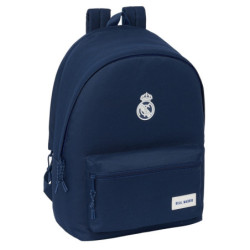 MOCHILA DOBLE PARA PORTATIL 15,6"+USB REAL MADRID CHICA MARINO SAFTA26 642469820 44X31 UNIDAD
