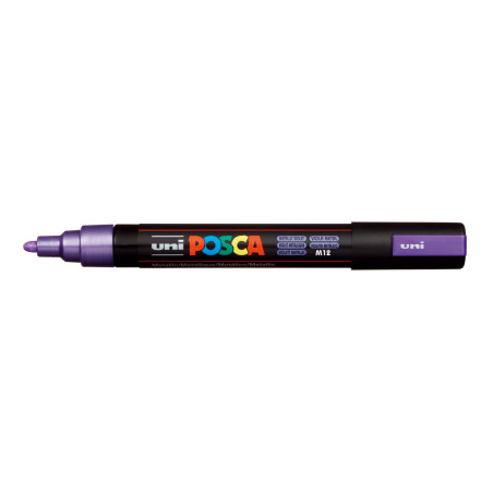 MARCADOR UNI-BALL POSCA PC-5M PUNTA REDONDA 1,8-2,5MM VIOLETA METALICO -M12-