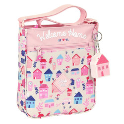 BOLSITO BANDOLERA GLOWLAB "WELCOME HOME" SAFTA21 ENERO 612133431 25*21