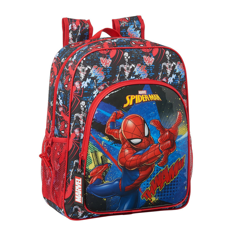 MOCHILA JUNIOR ADAPTABLE SPIDER-MAN "GO HERO" SAFTA21 ENERO 612143640 38*32