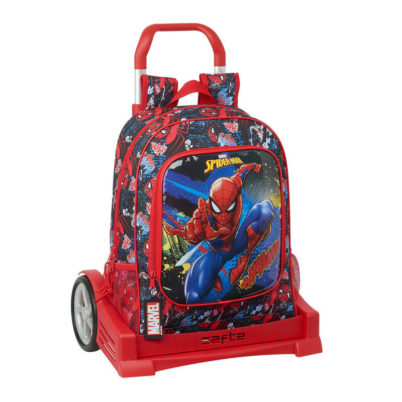 MOCHILA 522+CARRO EVOLUTION SPIDER-MAN "GO HERO" SAFTA21 ENERO 612143860 42*32