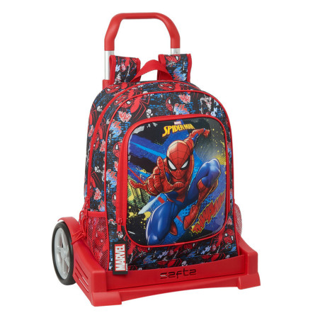 MOCHILA 522+CARRO EVOLUTION SPIDER-MAN "GO HERO" SAFTA21 ENERO 612143860 42*32