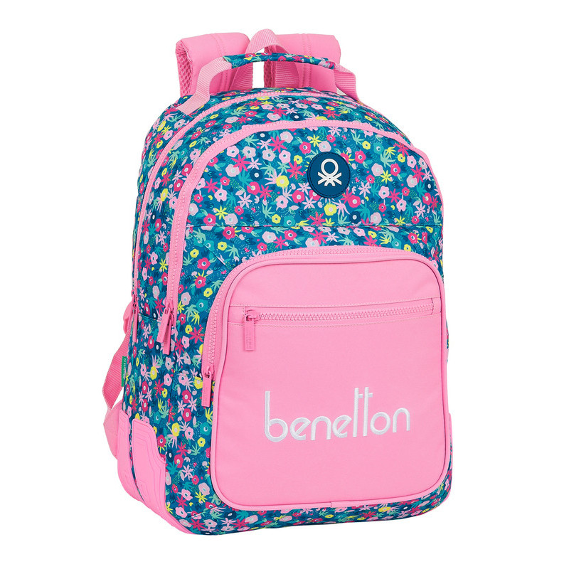 MOCHILA DOBLE ADAPTABLE BENETTON "BLOOMING" SAFTA21 ENERO 612150773 42*32