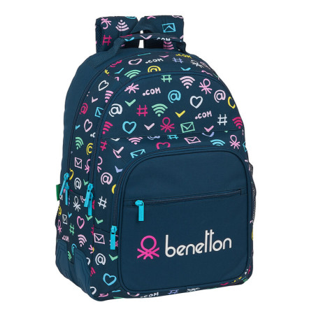 MOCHILA DOBLE ADAPTABLE BENETTON "DOT COM" SAFTA21 ENERO 612151773 42*32