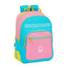MOCHILA DOBLE ADAPTABLE BENETTON "COLOR BLOCK" SAFTA21 ENERO 612153773 42*32