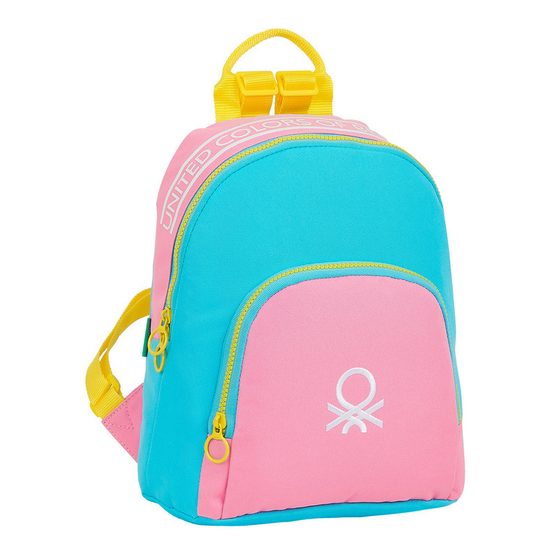 MINI MOCHILA BENETTON "COLOR BLOCK" SAFTA21 ENERO 612153846 30*25