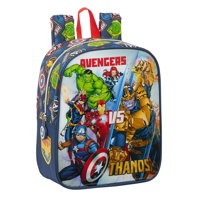 MOCHILA GUARDERIA ADAPTABLE AVENGERS "HEROES VS THANOS" SAFTA21 ENERO 612179232 27*22
