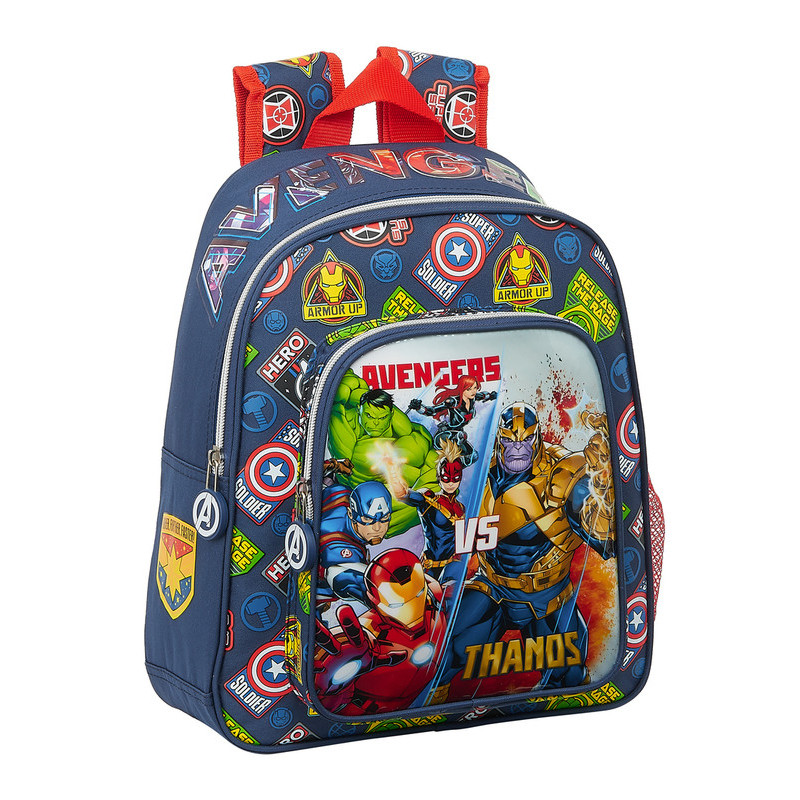MOCHILA INFANTIL ADAPTABLE AVENGERS "HEROES VS THANOS" SAFTA21 ENERO 612179524 33*27
