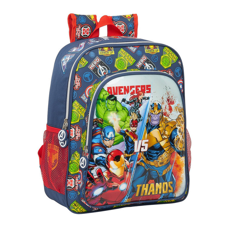 MOCHILA JUNIOR ADAPTABLE AVENGERS "HEROES VS THANOS" SAFTA21 ENERO 612179640 38*32