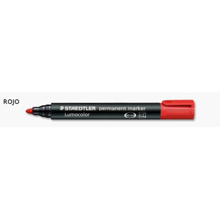 MARCD. STAEDTLER LUMOCOLOR 352 REDONDA ROJO C/10U ^