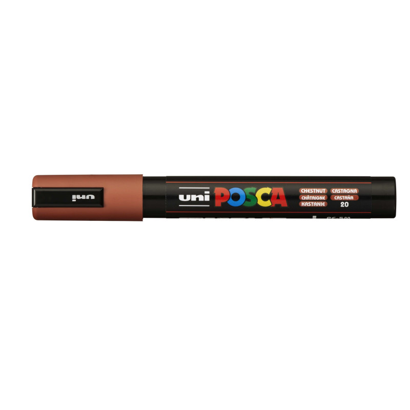 MARCADOR UNI-BALL POSCA PC-5M PUNTA REDONDA 1,8-2,5MM CASTAÑA -20- 305201000