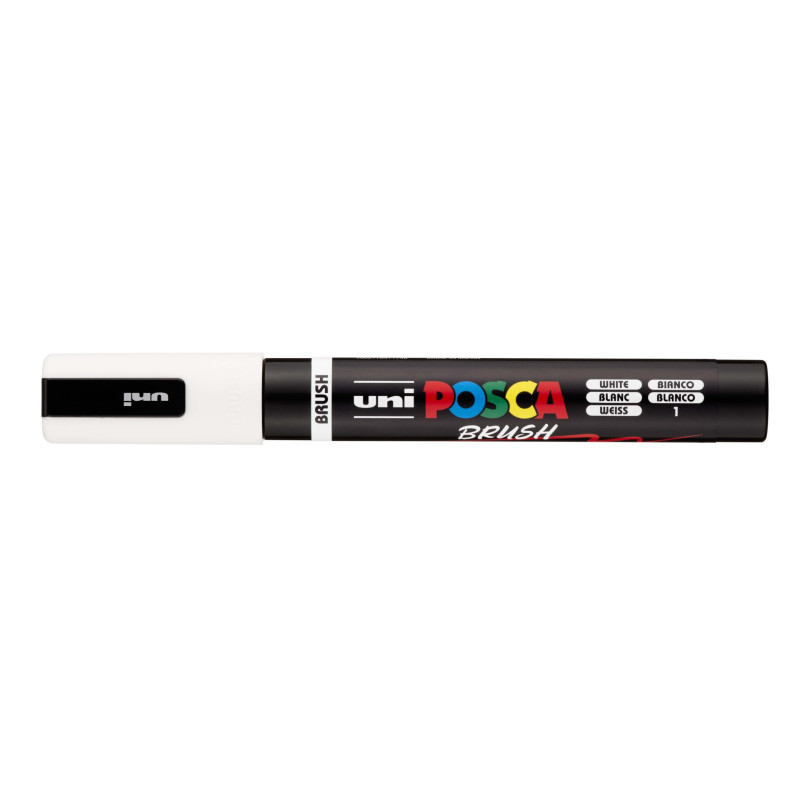 MARCADOR UNI-BALL POSCA PC-5BR BLANCO -1- PUNTA MEDIA SEMIFLEXIBLE 1-4MM