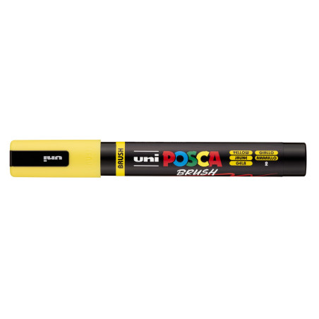MARCADOR UNI-BALL POSCA PC-5BR AMARILLO -2- PUNTA MEDIA SEMIFLEXIBLE 1-4MM