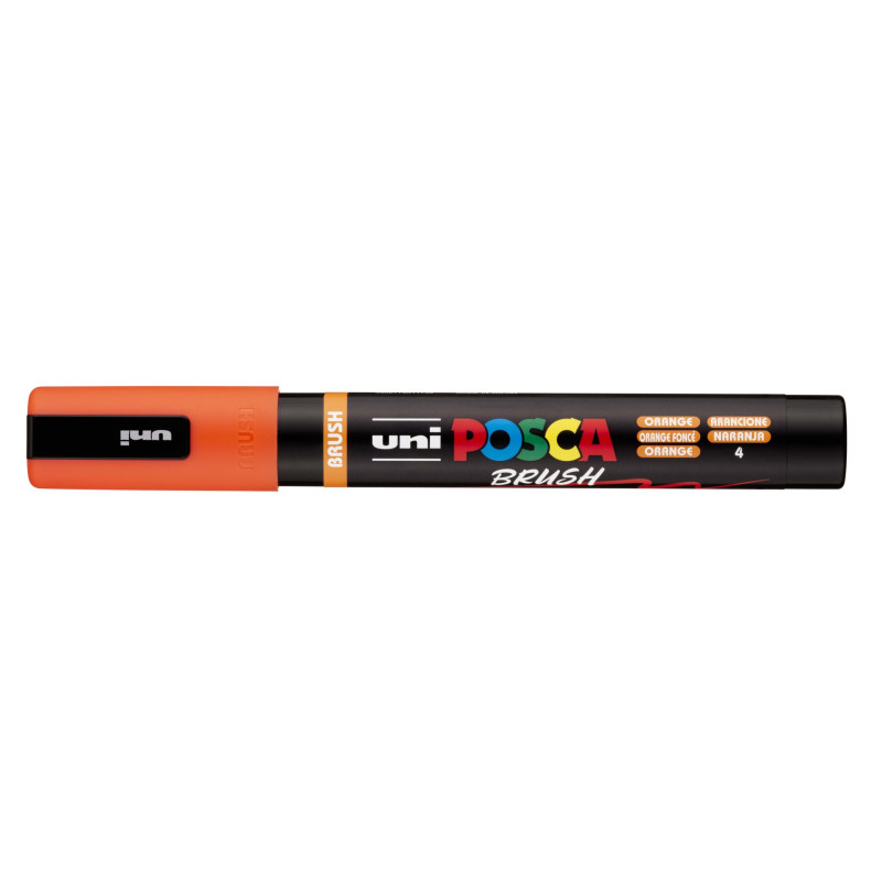 MARCADOR UNI-BALL POSCA PC-5BR NARANJA -4- PUNTA MEDIA SEMIFLEXIBLE 1-4MM