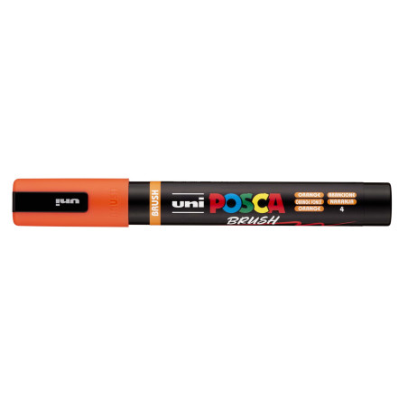 MARCADOR UNI-BALL POSCA PC-5BR NARANJA -4- PUNTA MEDIA SEMIFLEXIBLE 1-4MM