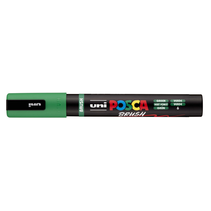 MARCADOR UNI-BALL POSCA PC-5BR VERDE -6- PUNTA MEDIA SEMIFLEXIBLE 1-4MM