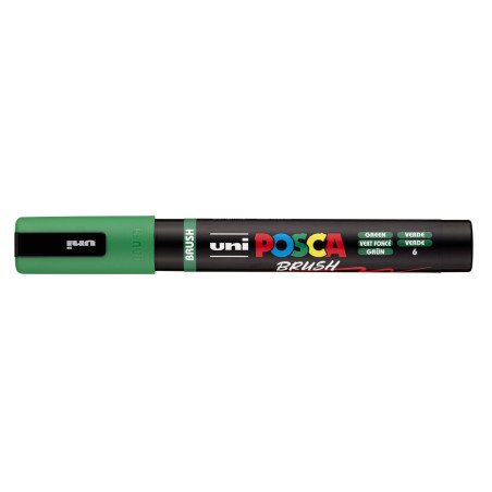 MARCADOR UNI-BALL POSCA PC-5BR VERDE -6- PUNTA MEDIA SEMIFLEXIBLE 1-4MM