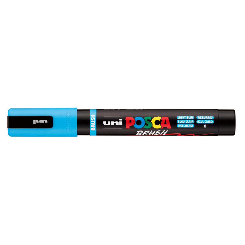 MARCADOR UNI-BALL POSCA PC-5BR AZUL CLARO -8- PUNTA MEDIA SEMIFLEXIBLE 1-4MM