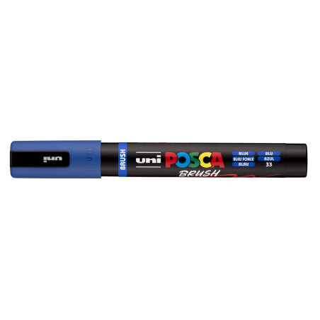 MARCADOR UNI-BALL POSCA PC-5BR AZUL -33- PUNTA MEDIA SEMIFLEXIBLE 1-4MM