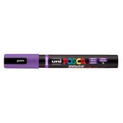 MARCADOR UNI-BALL POSCA PC-5BR VIOLETA -12- PUNTA MEDIA SEMIFLEXIBLE 1-4MM